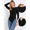 thumbnail image 2 of DARING DIVA Stylish Boat Neck Pullover Fall Winter Sweater XS Black, 2 of 6