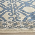 thumbnail image 3 of SAFAVIEH Courtyard Colton Geometric Indoor/Outdoor Area Rug, Natural/Blue, 5'3" x 7'7", 3 of 6