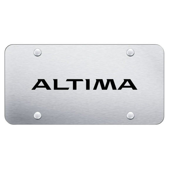 Nissan Altima Laser Etched Logo License Plate (Chrome)