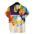 thumbnail image 4 of Camisa floral de verano nueva para hombre, estilo hawaiano, estampado 3D, solapa con botón, camisas de manga corta, blusas casuales de moda Y2k de gran tamaño, 4 of 5