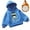 Blue, variant on Kids Hoodies Double Bun Bow Graphic Print Lined Hoodies Drawstring Warm Cozy Casual Outings Stylish Cute Hoodies