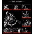 thumbnail image 3 of PrePat 12BB Metal Spinning Fishing Reel 5.2:1 Freshwater Saltwater Left Right Hand Reel, 3 of 18
