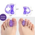 thumbnail image 3 of Separador de dedos Green Toe Care, paquete de 4 pares, almohadilla separadora para corrección de hallux valgus., 3 of 4