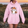 thumbnail image 5 of Towmus Women Cute Pattern Hoodie Girl Halloween Pumpkin Face Tops Cartoon Sweatshirt Long Sleeve Casual Streetwear, 5 of 6