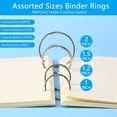 thumbnail image 3 of GFDYREE Loose Leaf Binder Rings, 1, 1.2, 1.5, 2 Inch Assorted Sizes Nickel Plated Steel Book Rings, 60PCS Metal Rings for Index Cards, Reports, Flash Cards, Notebook, Keychain, Photo Albums, 3 of 6