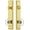 Lifetime Brass, variant on Grandeur Carr  Tall Plate Single Cylinder One Piece Knobset with Provence Knob