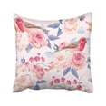 thumbnail image 1 of Funda de almohada ABPHQTO Flor Azul Vintage Rosas Pájaro Rosa 50x50 cm, 1 of 1