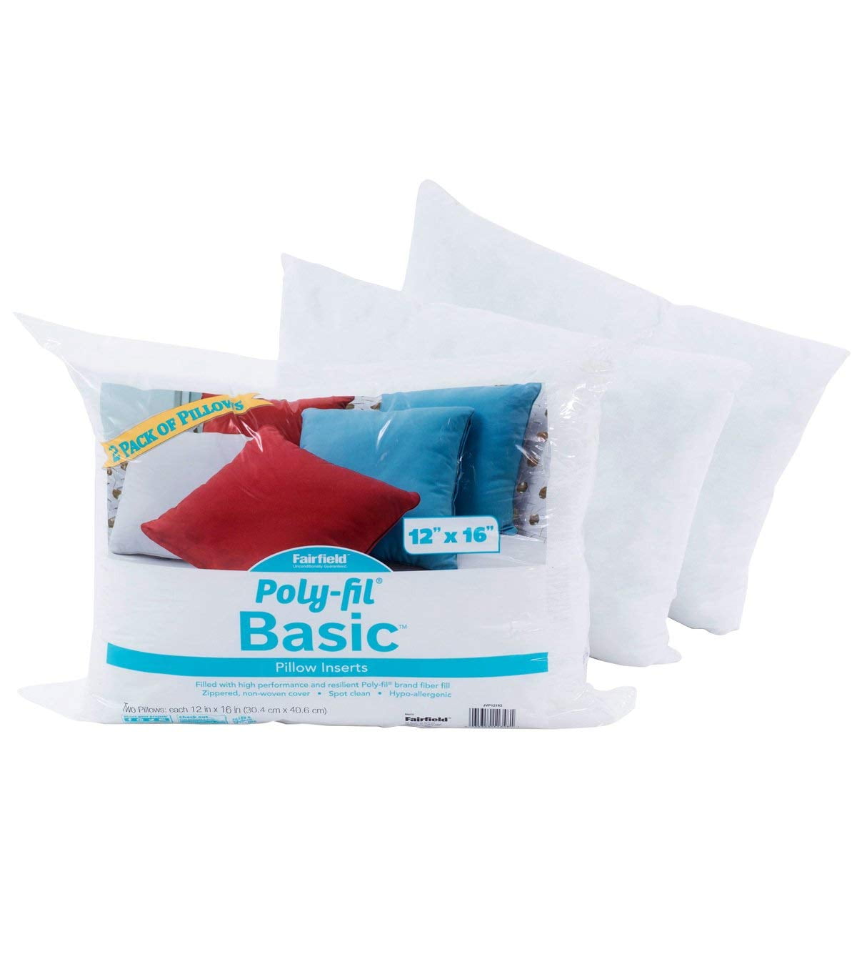 Poly Fil Basic 16 x16 Pillow Insert Pack of 2 Walmart