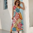 thumbnail image 5 of Pastel Rainbow Lollipop Sleeveless Dress Summer Women Clothes Dress for Pregnant Women Dresses, 5 of 9