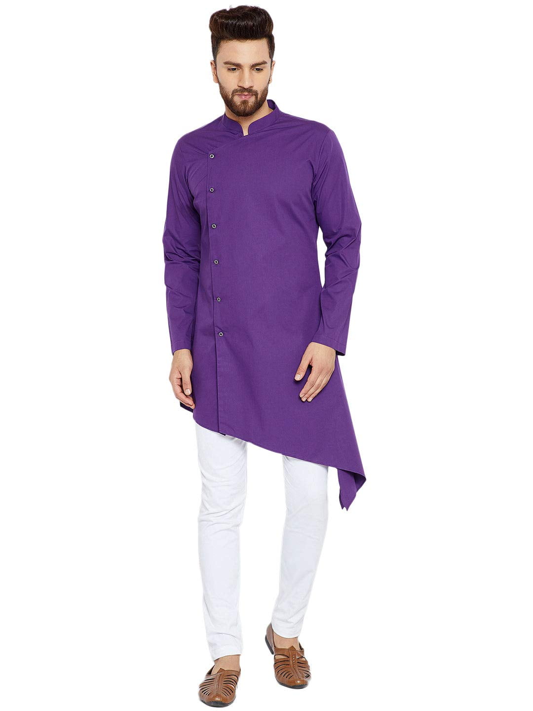 Men Indian Designer Bollywood Cotton Kurta Pyjama 2pc Suit World Wide Post 