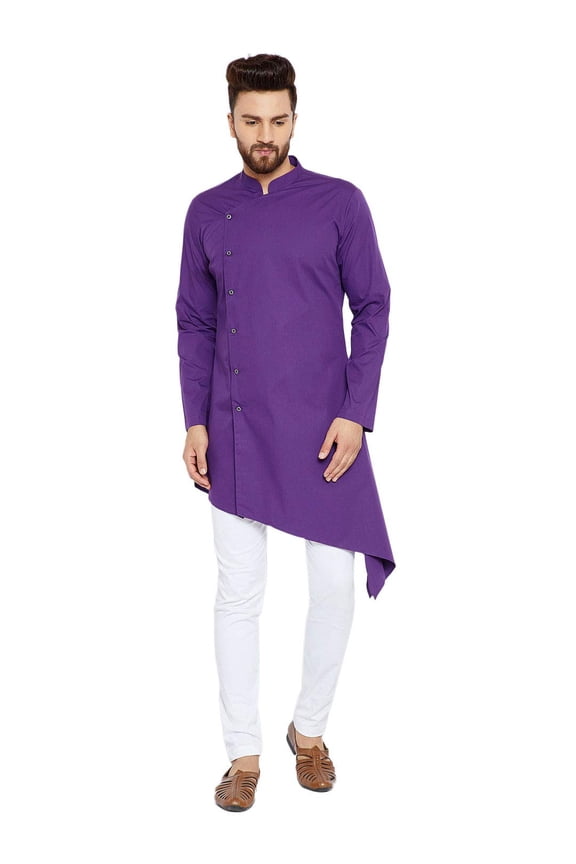 Men Kurta Pajama Set Bollywood Designer Cotton Kurta Pyjama Set XS-5XL Purple