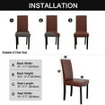 thumbnail image 6 of Unique Bargains Stretch Spandex Dining Room Chair Covers Set of 4, Coffee, 6 of 7