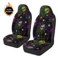 thumbnail image 3 of Uorisanigo 2 Pcs Car Seat Cover Front Saddle Blanket Cobweb Skull Comfort Covers Auto Interior Accessories Protetion Car Mat Covers Universal Fit for Most Cars SUV Van Truck, 3 of 7