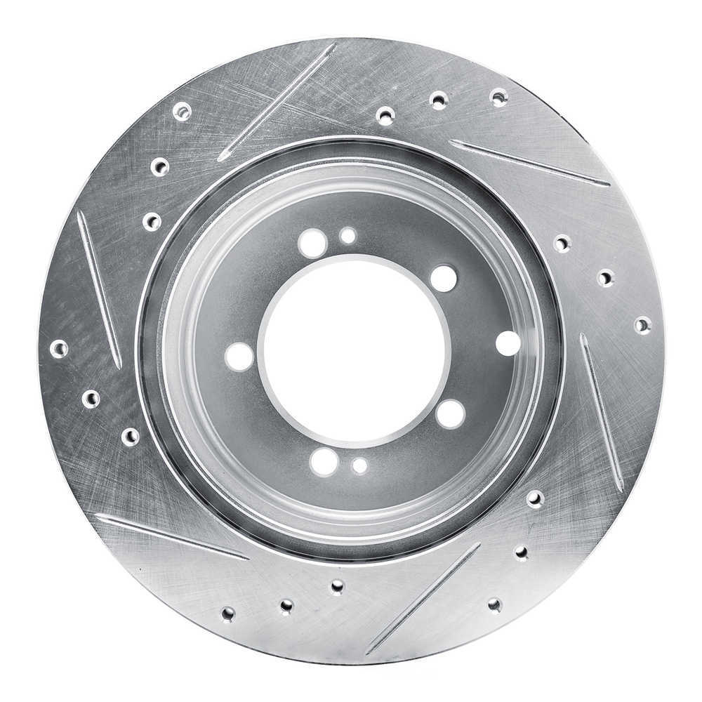 Dynamic Friction Company 631-72027R DFC Brake Rotor - Drilled And Slotted - Silver