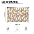 thumbnail image 4 of Fotbe Hawaiian Pineapples And Hibiscus Flowers Reusable Cosmetic Bag Makeup Bag for Women Large Travel Cosmetic Pouch Girls' Make Up Organizer, 4 of 8