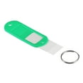thumbnail image 4 of Uxcell 60x21mm Plastic Key Tags with Split Keyring Green 16 Count, 4 of 4