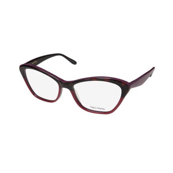 NEW VERA WANG LUXE CLIO WOMENS/LADIES CAT EYE FULL-RIM RASPBERRY FRAME DEMO LENSES 53-16-135 EYEGLASSES/EYEGLASS FRAME