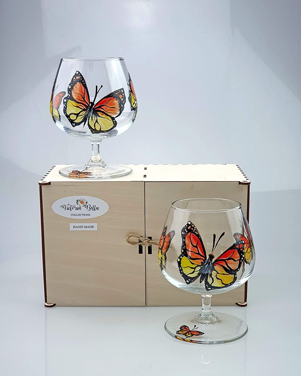 Victoria Bella 4402192BFC, 14.5 Oz Brandy Glasses, 5" High 'Chocolate
