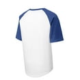 thumbnail image 6 of Sport-Tek Short Sleeve Colorblock Raglan Jersey T201 - White/ Royal - 3XL, 6 of 6