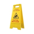 thumbnail image 1 of Señalamiento Piso Mojado Oval Letrero Precaución Plegable amarillo, 1 of 4