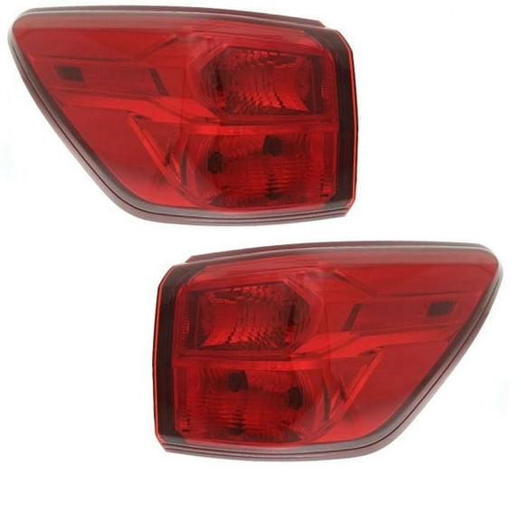 For 17-20 Pathfinder Outer Taillight Taillamp Rear Brake Light w/Bulb Set Pair