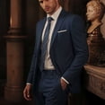 thumbnail image 5 of i·FineLong Slim-Fit Two-Piece Suit for Men: Versatile Jacket & Pants for Business Meetings, Weddings & Parties, 5 of 8