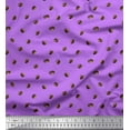 thumbnail image 1 of Soimoi Purple Cotton Cambric Fabric Coffee Beans Food Print Sewing Fabric Yard 42 Inch Wide, 1 of 3