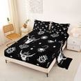 thumbnail image 2 of Erosebridal Rustic Farmhouse Cactus Queen Sheet Sets,Bohemian Exotic Bull Skull Bed Set For Aztec Style Lovers 4pcs, 2 of 6