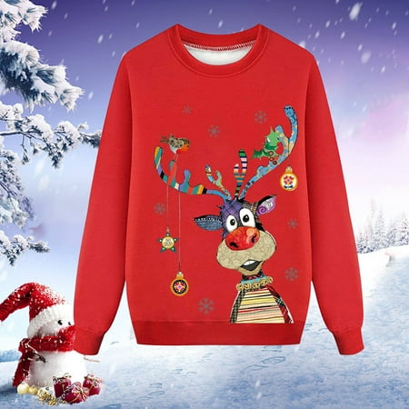 

Kcocoo Ugly Christmas Sweater Family Set Christmas For Men Women Children Boys Girls Christmas Sweatshirt Red XL