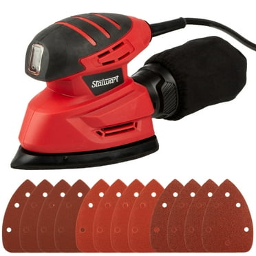 Stalwart 14000RPM Electric Sander Tool with Dust Vacuum and 12pc Sandpaper