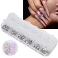 thumbnail image 3 of Filfeel Manicure , 12 Styles Nail Rhinestones Decoration, Nail Art Learners Nail Art Accessory, 3 of 8