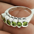 thumbnail image 2 of Natural Peridot Multi Stone Stackable Ring For Women, Statement Antique Handmade Fine Jewelry, Family Celtic Gothic Jewelry, Mothers Day Gifts, August Birthstone (peridot, Size 7), 2 of 5
