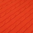 thumbnail image 5 of PiccoCasa Cotton Knitt Throw Blanket Decorative Cable Knitted Blanket for Couch, Chair, Orange Red 60" x 78", 5 of 8