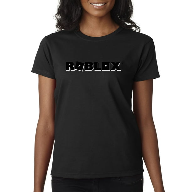 New Way New Way 1168 Women S T Shirt Roblox Block Logo Game Accent Medium Black Walmart Com Walmart Com - how to get block body on roblox