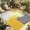 Yellow Gray White, variant on Blue Purple Gray Outdoor Rug for Patio/Deck/Porch, Non-Slip Large Area Rug 5 x 7 Ft, Abstract Geometric Oil Painted Contemporary Indoor Outdoor Rugs Washable Area Rugs, Camping Rug Carpet Runner