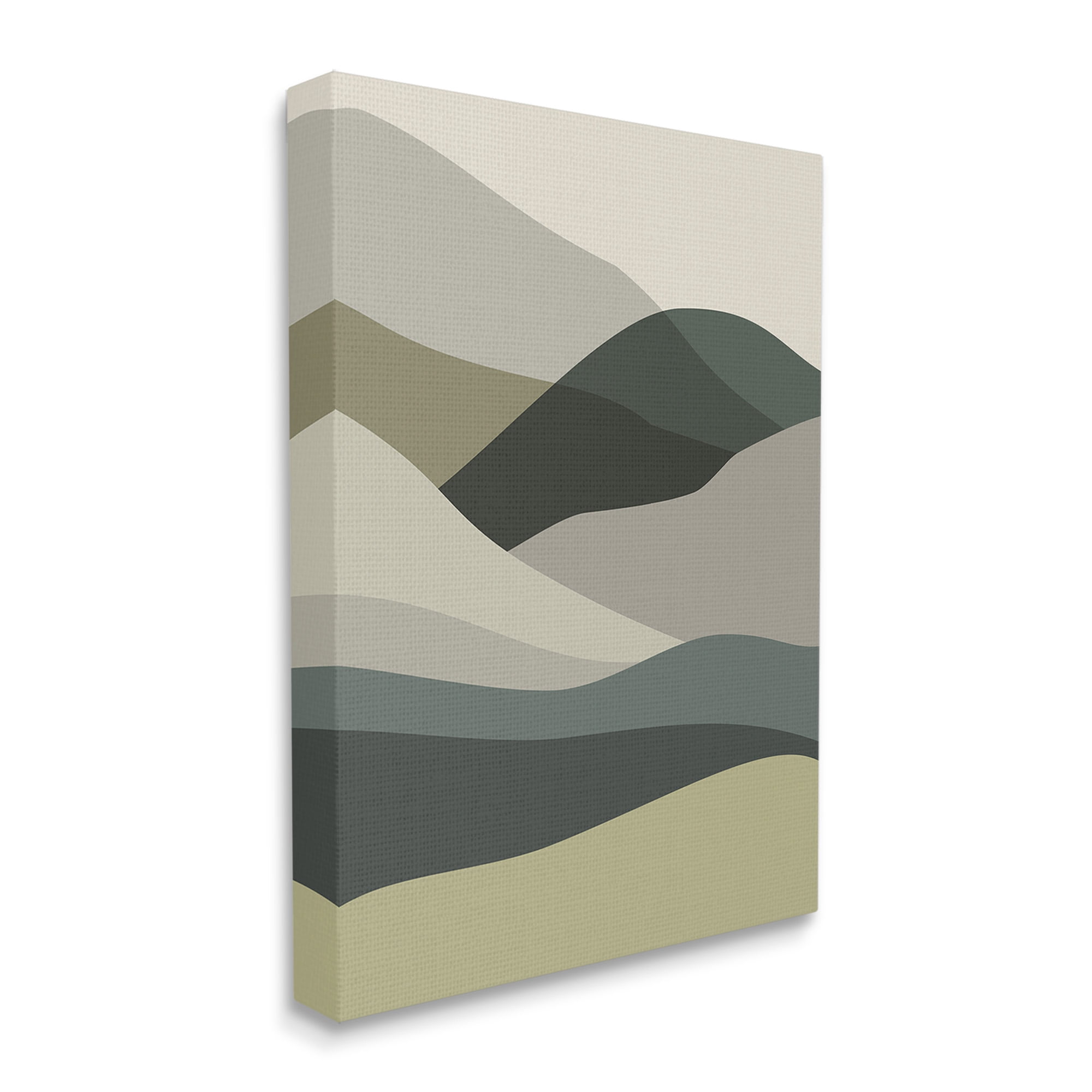 Stupell Industries Abstract Alternating Hills Landscape Painting Gallery Wrapped Canvas Art Print Wall Art, 30 x 40