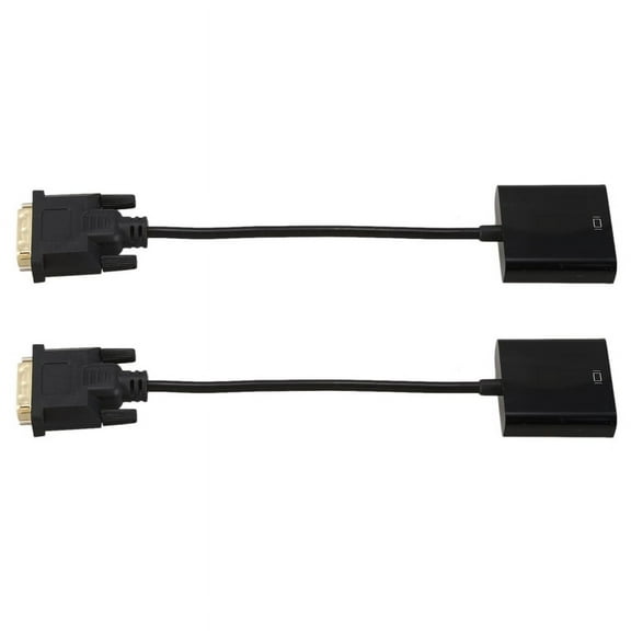 2X DVI to VGA Adapter Cable 1080P DVI-D to VGA Cable 24 1 25 Pin DVI Male to 15 Pin VGA Female Video Converter