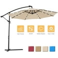 thumbnail image 5 of Saim 10 FT Solar LED Patio Outdoor Umbrella Hanging Cantilever Umbrella Easy Open Adustment with 24 LED Lights, 5 of 15