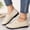 Beige, variant on KIJBLAE Women's Summer Mesh Breathable Flat Shoes, Soft Sole Trendy Slip On Comfortable Casual Loafers Purple 36