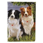 Carolines Treasures PPP3029GF Border Collie Patrol Flag Garden Size Small multicolor