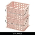 thumbnail image 4 of Small Stackable Shower Caddy Basket for College Dorm or Bathroom - Shower Tote for Shampoo or Body Wash, Made in USA, 4 of 8