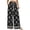 C-Black369, variant on DHFJKG Bohemian Linen Pants Women Floral Print Wide Leg Flowy Palazzo Casual Drawstring Summer Beach Vacation Comfortable Trousers
