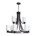 thumbnail image 2 of Colgante candelabro 9 luces, estilo araña, bronce antiguo, 2 of 5