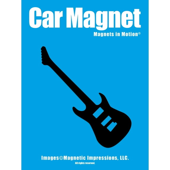 Magnets in Motion Electric Guitar Car Magnet Black