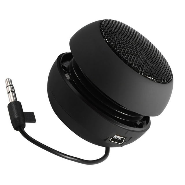 Mini Portable Travel 3.5mm Loud Speaker, Built in Battery, Pure Sound Quality, Retractable Design, for Mobile Phone MP3 PC