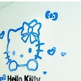 thumbnail image 2 of Calcomanía de pared 3D de acrílico estéreo de tamaño mediano con diseño de gato de Hello Kitty para habitación infantil, dormitorio, mesita de noche, color azul cielo y negro, 2 of 5