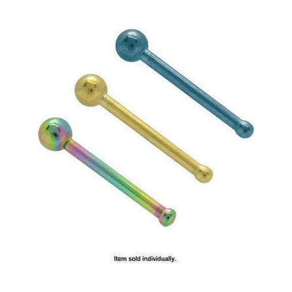 Luxe Modz 18 Gauge Titanium Nose Bone Rings Nostril Piercings Jewelry for Women Men - Sold Individually