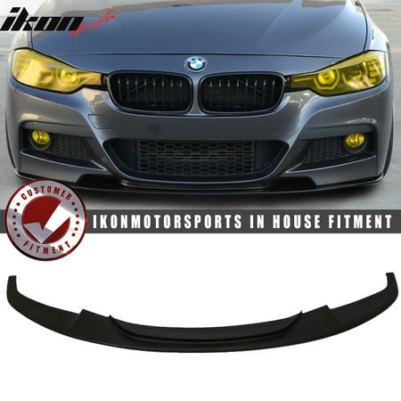 Fits 12-18 BMW F30 3 Series DP Style Front Bumper Lip Unpainted Black - (Best Deals On Bmw 3 Series)