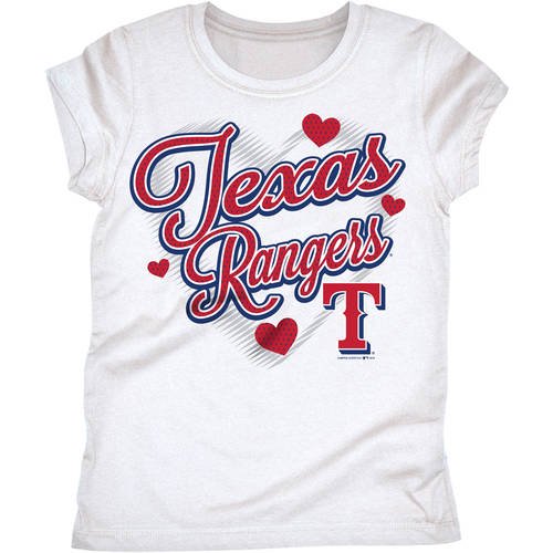 MLB MLB Texas Rangers Girls Short Sleeve White Graphic Tee