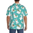thumbnail image 3 of Pofeuu Cartoon Llamas Print Mens Casual Short Sleeve Shirts Beach Summer Spread Collar Pocket Tops Men's Casual Short-sleeved Shirt-4X-Large, 3 of 5